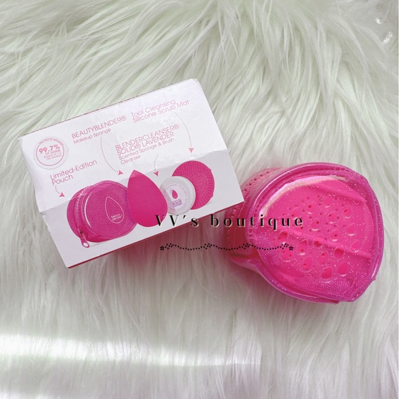 NWT BeautyBlender BESTIES Makeup Sponge Blend Cleanse Starter Set Pink Barbie - Picture 7 of 7